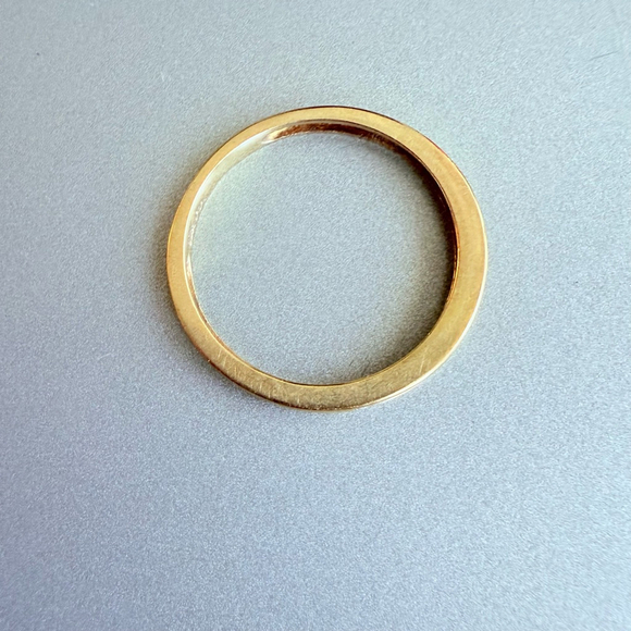 10K Solid Yellow Gold Diamond Round Channel Set Stackable Band Ring SIZE 7 - Picture 8 of 9